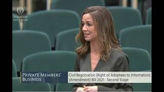 Speaking in favour of the Bill to allow adoptees to access their birth certificates.