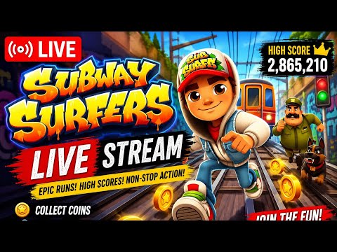 🚆 Welcome to the LIVE Subway Surfers Gameplay Stream! 🎮 #subwaysurfers #subwaysurfs