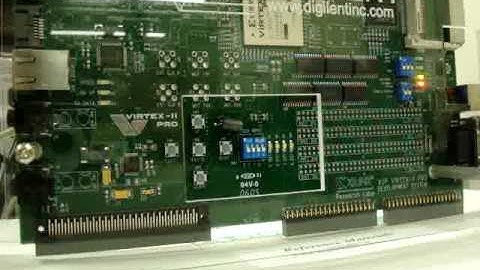 FPGA EDK MicroBlaze LED blink on XUPV2P.wmv