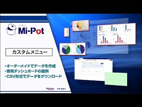 銀行データをオーダーメイドでカスタマイズできる「カスタムメニューとは！？」【法人向けサービス】Mi-Pot（ミーポット）【〈みずほ〉公式】