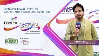 Mr. Asim Iqbal - CEO & Director - Dawn Convertec Pvt Ltd, at Soft Launch Ceremony of PrintPak 2022. screenshot 1
