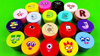 Numberblocks - Looking Slime with Round Box Color Mixing Slime! Satisfying Slime Video, ASMR