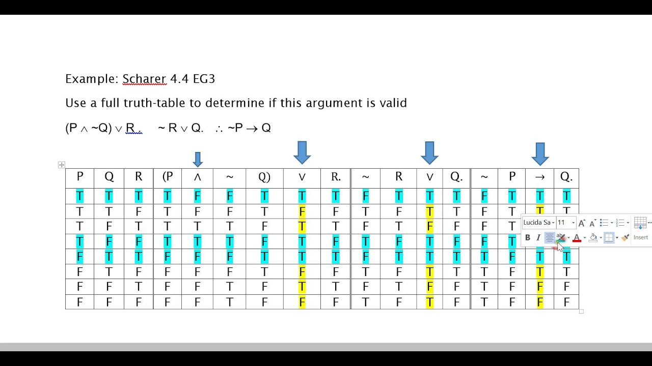 Example Problem Demo: Unit 2 Full Truth Tables - YouTube