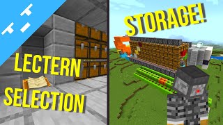 How to Build a LECTERN SELECTION Storage System in Minecraft Bedrock! Windows 10, XBox 360, Nintendo