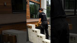 DIY Cinder Block & Wood Stairs | Easy Patio Upgrade 🪵🧱 #diy #DIYStairs #OutdoorLiving