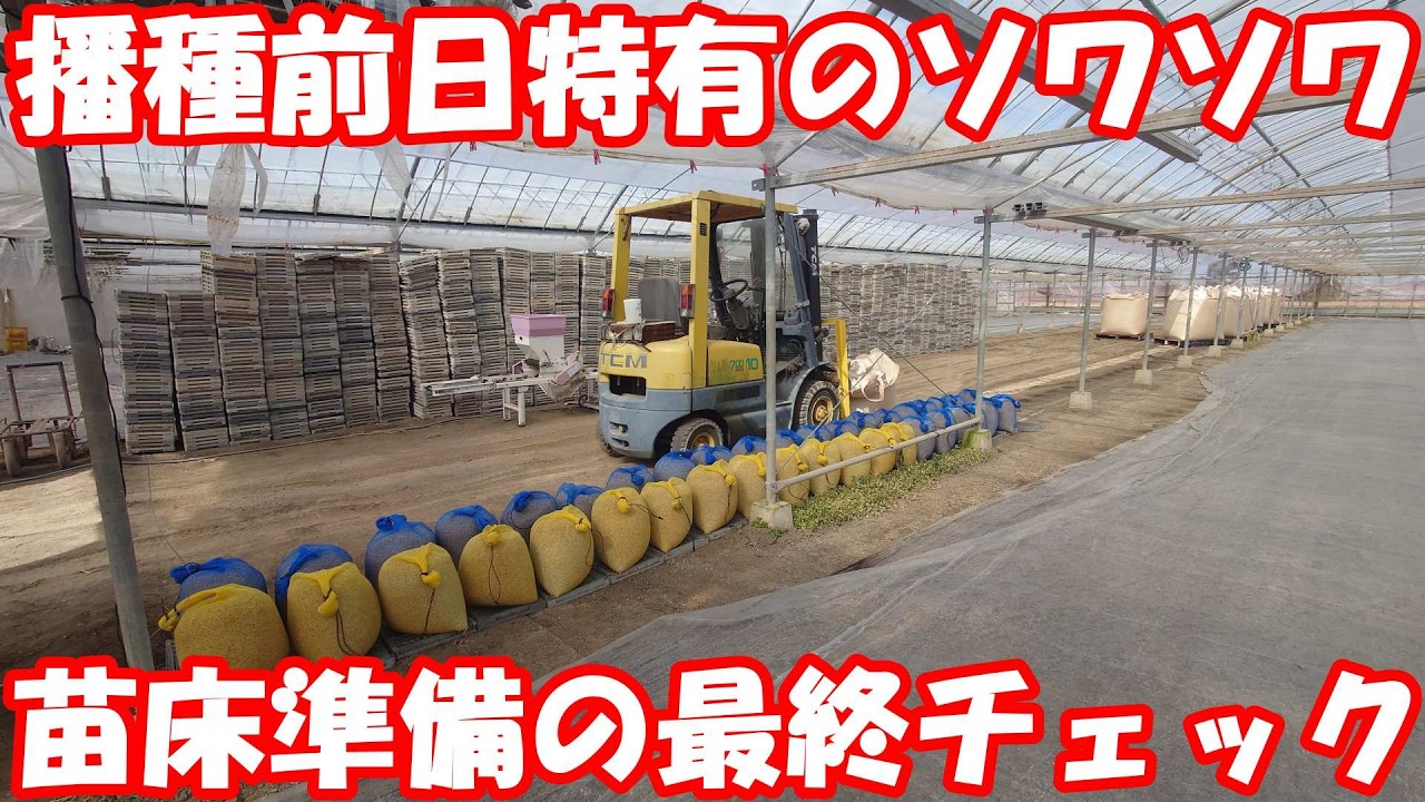 太郎家の種蒔き準備と播種量チェック。