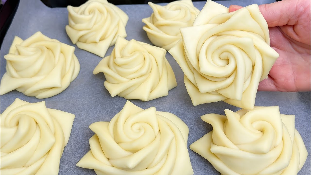 🌹 Булочки с розочками получаются красивыми, нежными и очень вкусными!