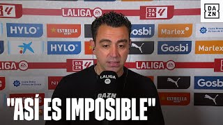 Xavi y sus palabras en DAZN tras la dura derrota ante el Girona