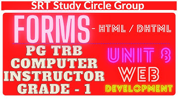 FORMS - PG TRB Computer Instructor Grade I - WEB DEVELOPMENT - SRT Study Circle Group PGTRB 2021