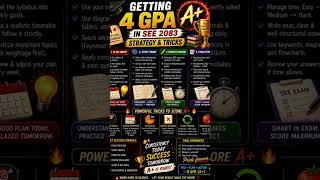 📚🔥4 GPA A+ Tips and Tricks for SEE 2083💯 .# roapmap # viral #4gpa