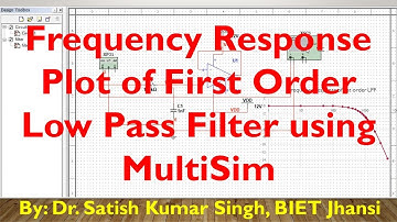 Communication Lab | Frequency Response of First order Low Pass Filter using Multisim