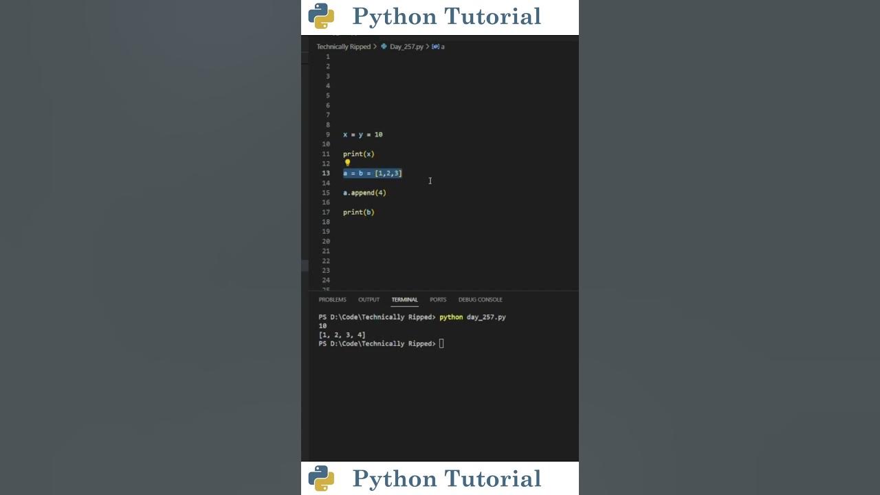 Chained Assignment In Python | Python Tutorial - YouTube