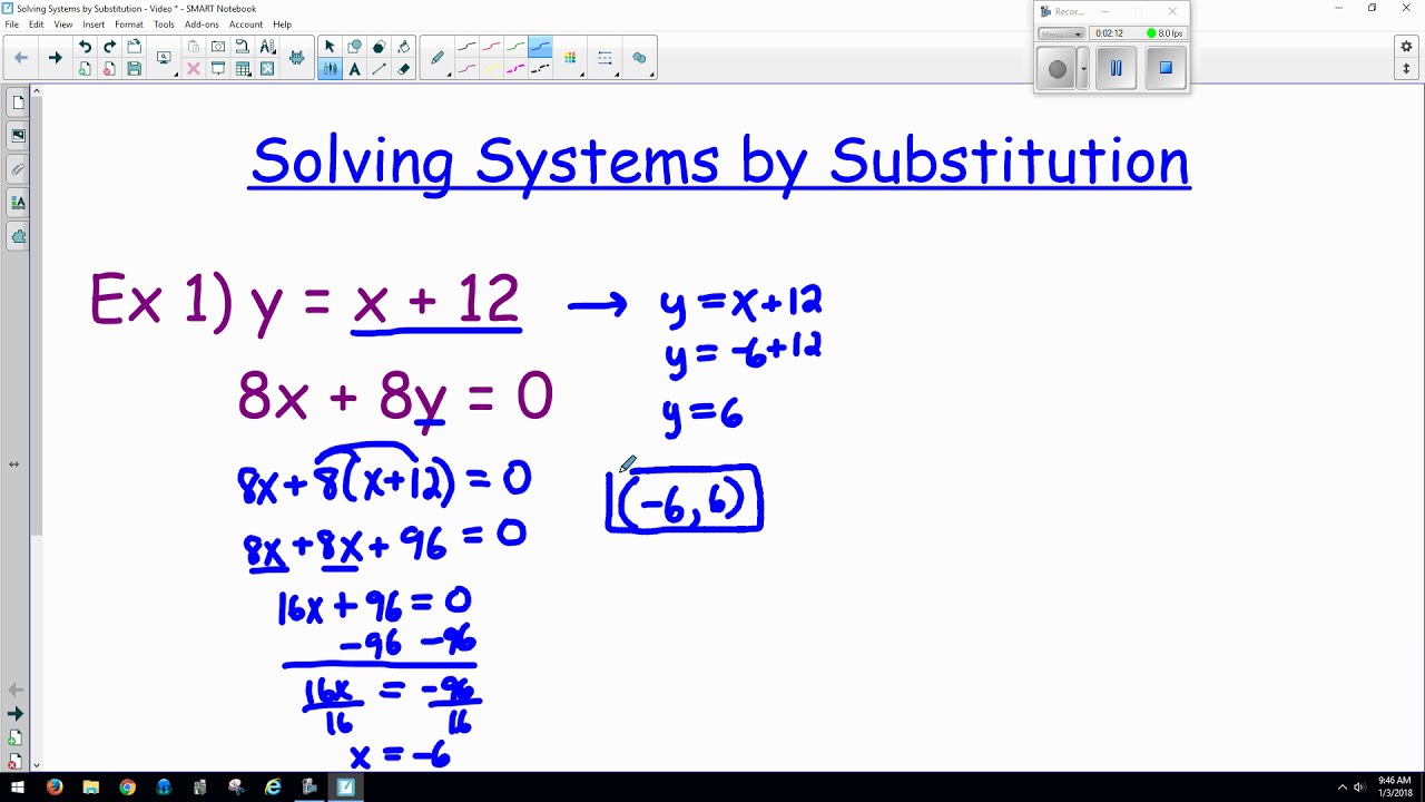 solve by substitution solve by substitution
