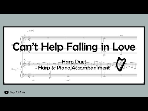 Can't Help Falling in Love (Harp Duet / Harp & Piano) - Intermediate - Elvis Presley