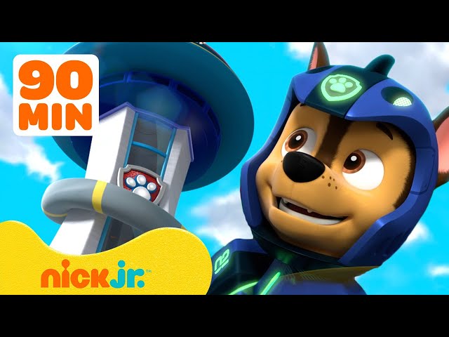 Ryder Calls PAW Patrol Pups to the Lookout Tower! #4 w/ Chase | 90 Minute Compilation | Nick Jr. class=