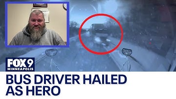 Hero school bus driver avoids head-on crash with semi in Mille Lacs County