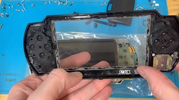 PSP 1000  - Replacing Front Screen / Facia / Glass  and the Menu Buttons
