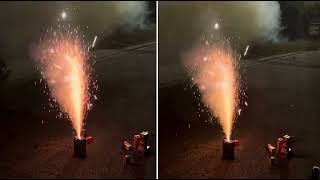 3D video - Fireworks (3D stereo / cross-eyed)
