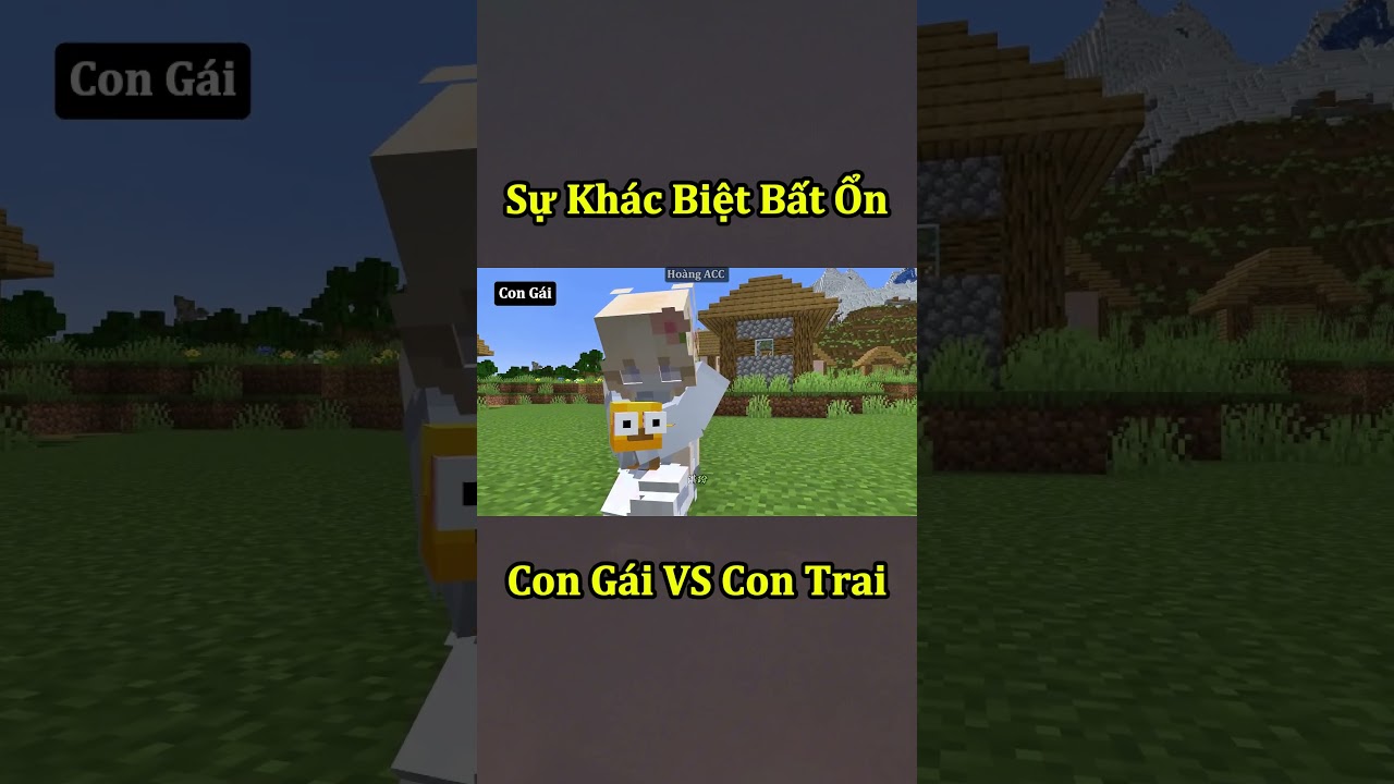 Sự Khác Biệt Giữa Con Trai VS Con Gái Trong Minecraft 🤣 #shorts