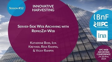 IIPC WAC 2024 Presentation: Server-Side Web Archiving with ReproZip-Web