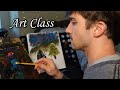 Asmr art class teacher roleplay 30 minutes of painting