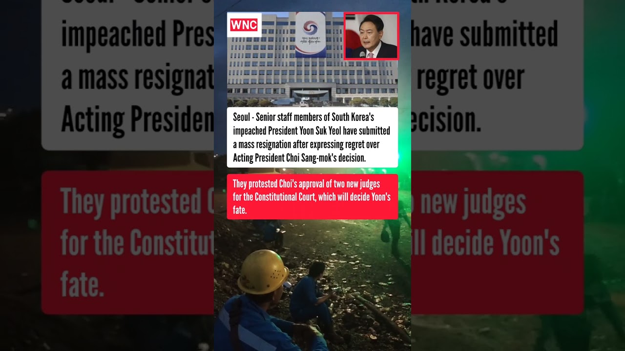 South Korea's Political Crisis: Mass Resignation of Senior Staff of President Yoon Suk Yeol 