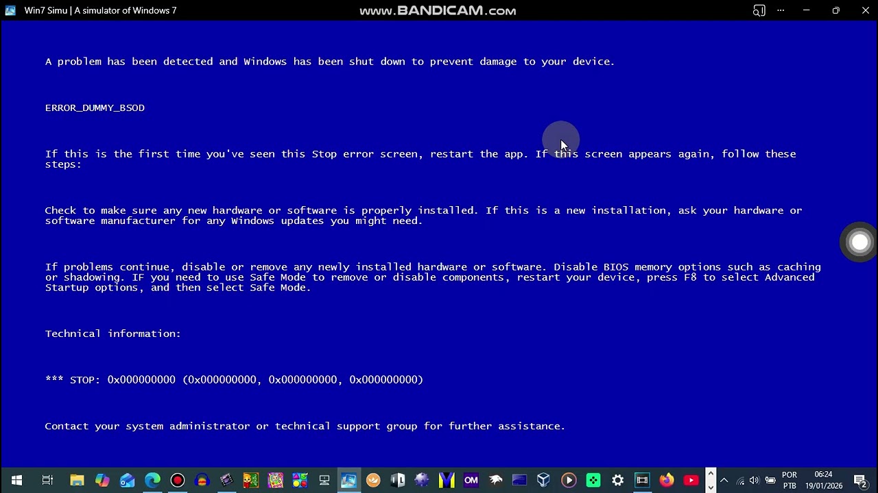 Windows Media Center Has BSOD Windows 7 (Win7 Simu)