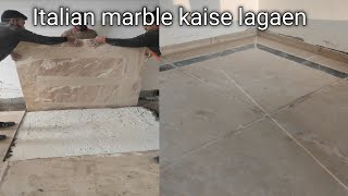 Italian Marble Installation इटलयन मरबल कस लगए