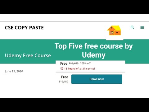 Five free courses by Udemy - Free Coupon link in description