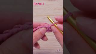 Punto Tunecino Revés Por La Hebra de Detrás | Aprende Cómo Tejer Crochet Tunecino Parte 1 #shorts