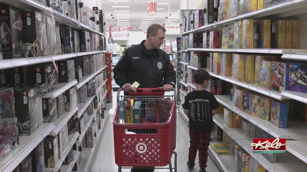 Shopping with cops with Black Hills Badges for Hope