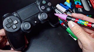 【POSCA Paint Custom】PS4 CONTROLLER!! 🎮🎨ーポスカを使ってペイントカスタムしてみた！！