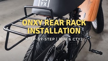 How to Install the ONYX Rear Rack | ONYX RCR and CTY2 Motobikes