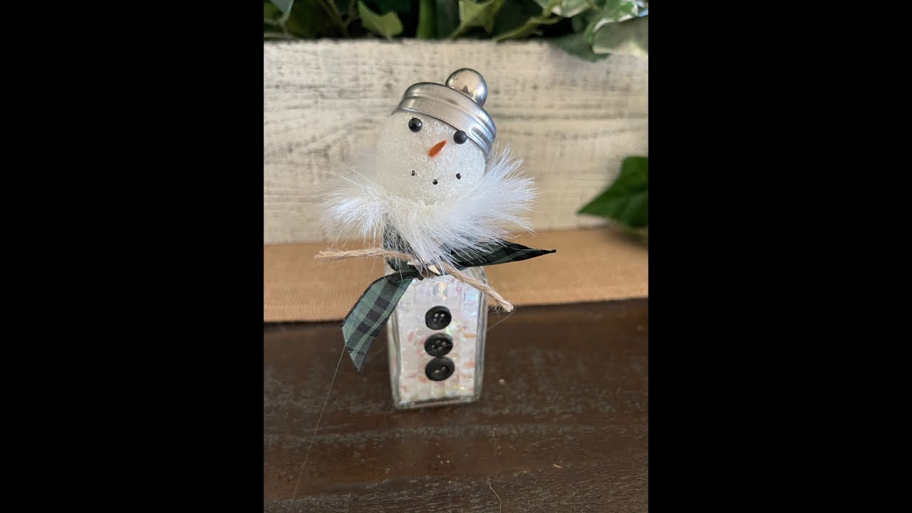 Dollar Tree Salt Shaker Snowman YouTube