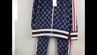 2018 spring and summer new Gucci men's print sports training sweater, cardigan jacket  by wade