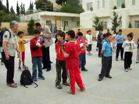 Scouts and Guides from Bethlehem join friends from the UK