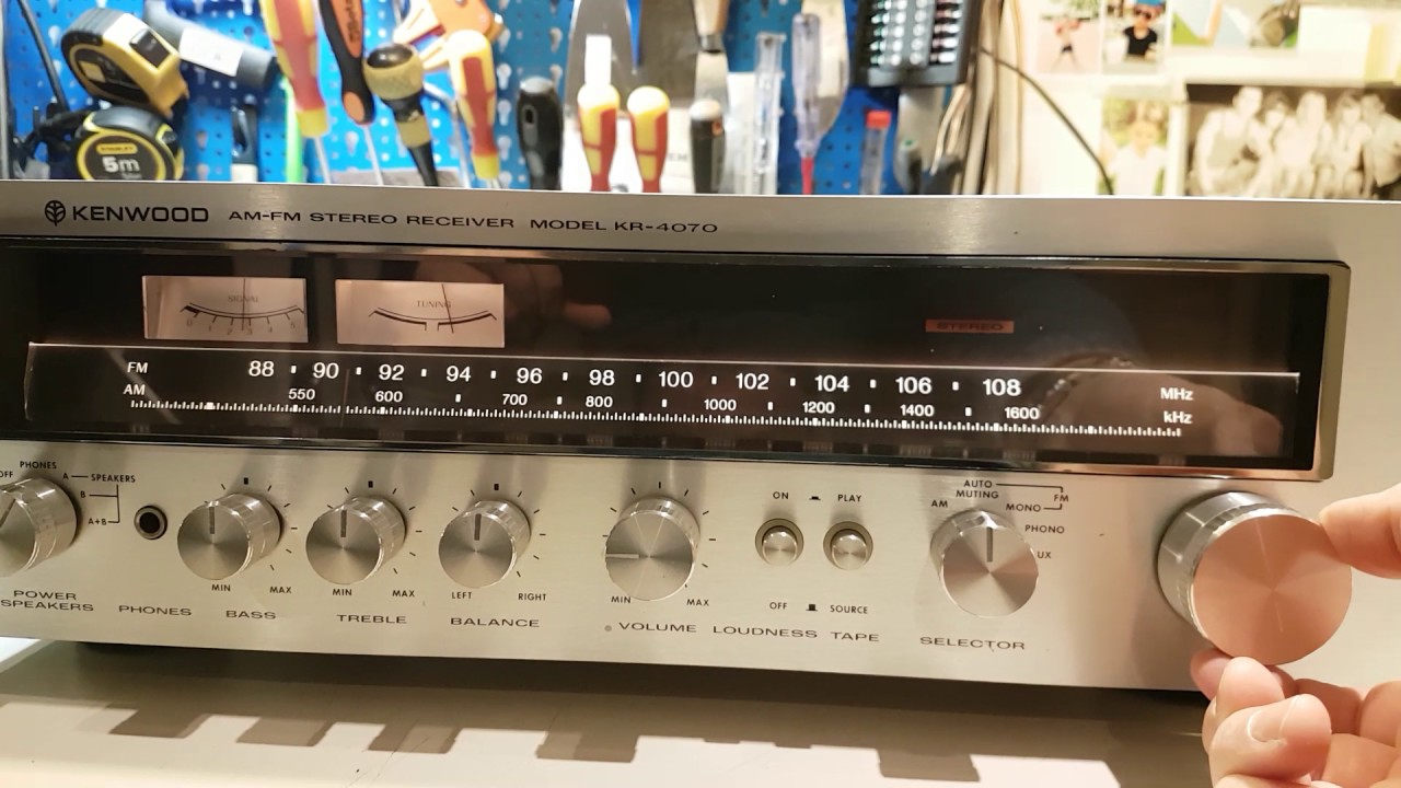 KENWOOD KR-7040 receiver test - YouTube
