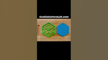 Hexagon with Triangles Tessellation Cookie Cutter - 3D Hexagon Mosaic Tiles - Hexagonal pattern