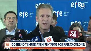 Gobierno y empresas enfrentados por Puerto Coronel