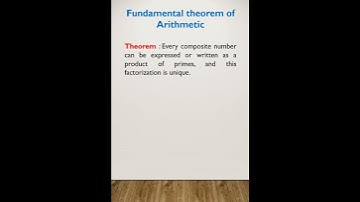 The Fundamental Theorem of Arithmetic. #composite #numbers #prime #arithmetic #fundamental #class