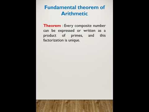 The Fundamental Theorem