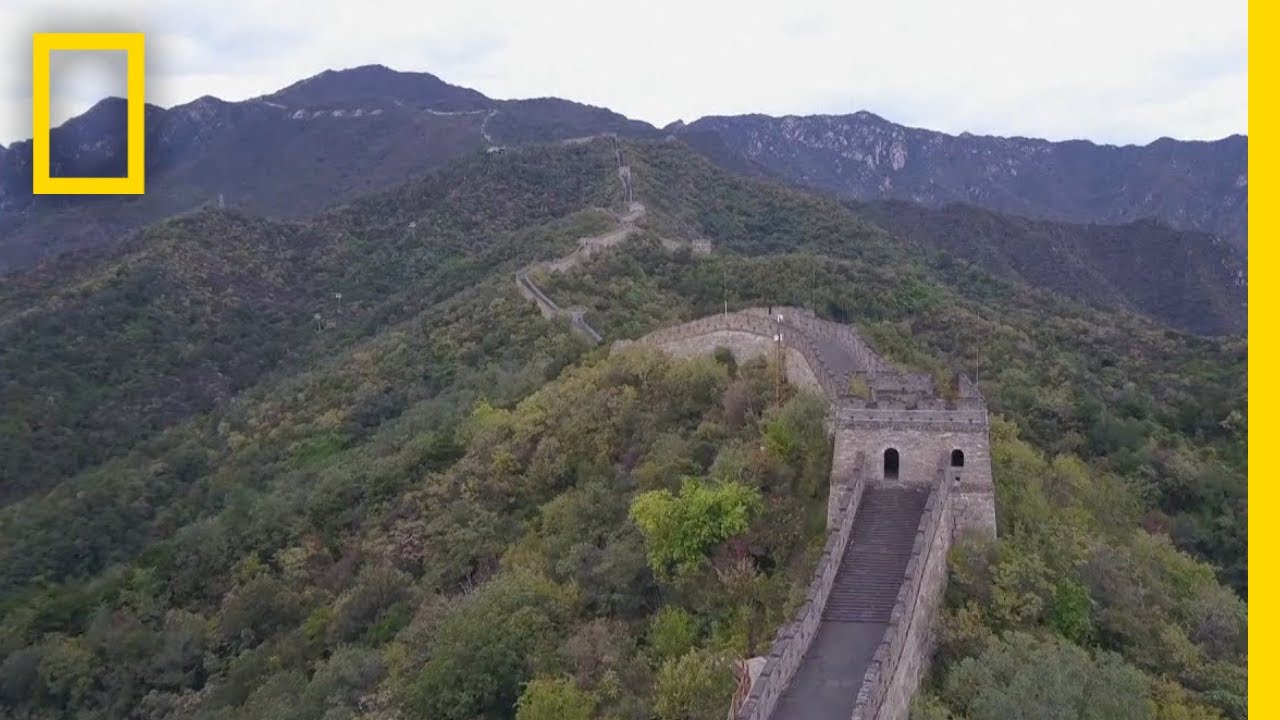 Great wall of China view from space satellite image 