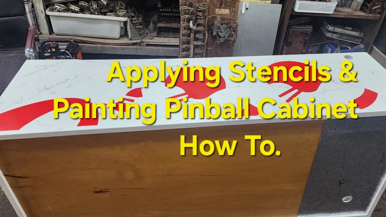 Демонстрация того, как наносить трафареты и раскрашивать пинбольный автомат шаг за шагом, часть 1