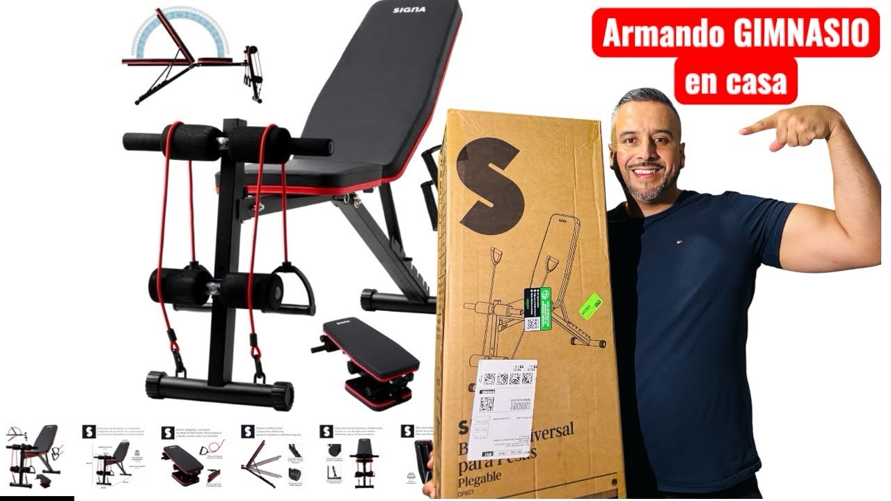 UNBOXING Banco universal para pesas signa de AMAZON ARMANDO gym en casa.