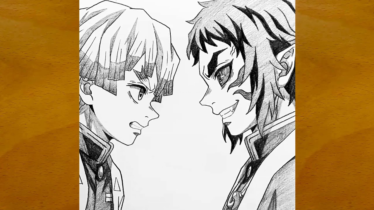 Зеницу против Кайгаку Карандашный рисунок ⚡️ | Учебное пособие по Кимэцу-но Яиба