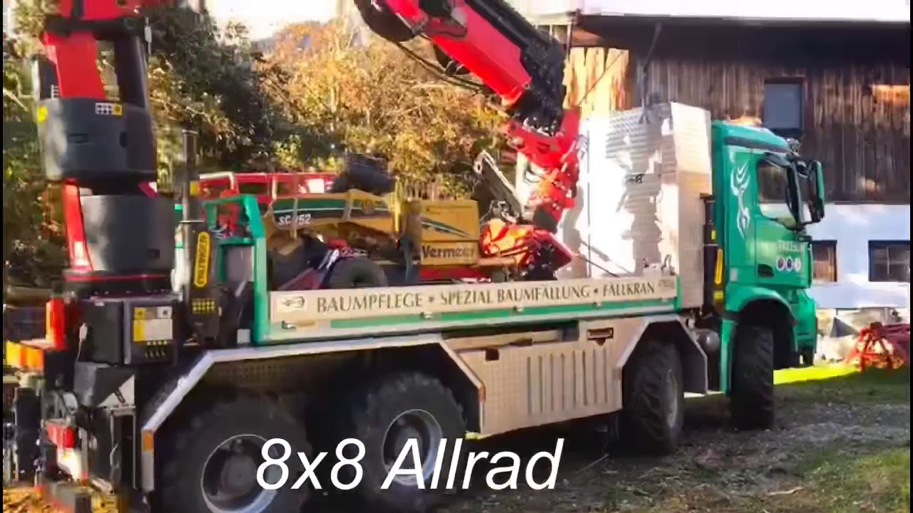 Baumfällung Next Generation Fällkran Treetruck Radauer Baumpflege GmbH