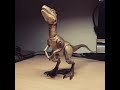 Velociraptor stop-motion test (Jurassic Park Amber Collection)