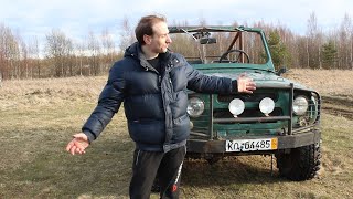 УАЗ 469 тестирую на бездорожье, легкий offroad.