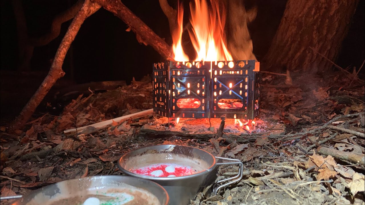 Hot Cocoa Above the Brook with a Silky Ono Axe & a Firebox Stove