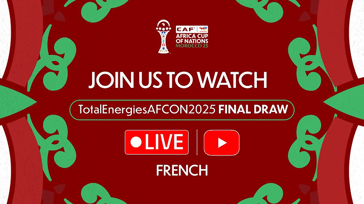 #TotalEnergiesAFCON2025 Final Draw - French